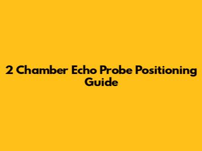 2 Chamber Echo Probe Positioning Guide
