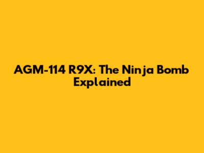 AGM-114 R9X: The Ninja Bomb Explained