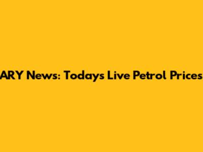 ARY News: Today's Live Petrol Prices