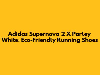 Adidas Supernova 2 X Parley White: Eco-Friendly Running Shoes