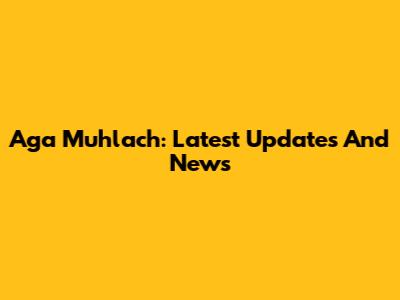 Aga Muhlach: Latest Updates And News
