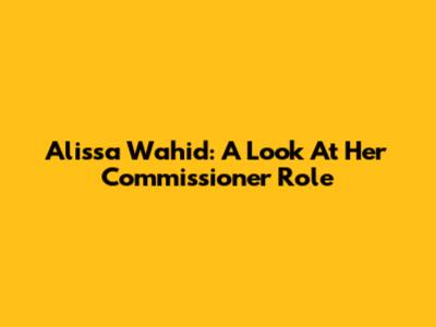 Alissa Wahid: A Look At Her Commissioner Role