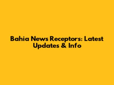 Bahia News Receptors: Latest Updates & Info