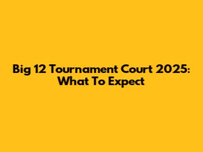 Big 12 Tournament Court 2025: What To Expect
