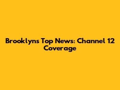 Brooklyn's Top News: Channel 12 Coverage