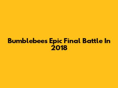 Bumblebee's Epic Final Battle In 2018