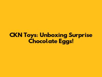 CKN Toys: Unboxing Surprise Chocolate Eggs!