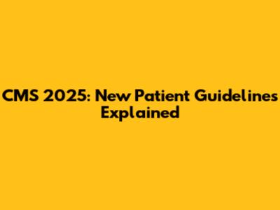 CMS 2025: New Patient Guidelines Explained