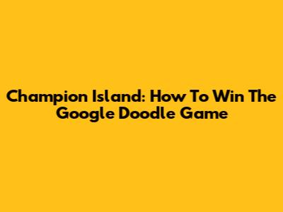 Champion Island: How To Win The Google Doodle Game