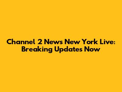 Channel 2 News New York Live: Breaking Updates Now