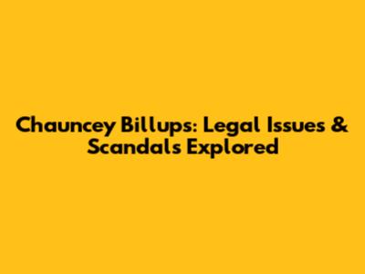 Chauncey Billups: Legal Issues & Scandals Explored