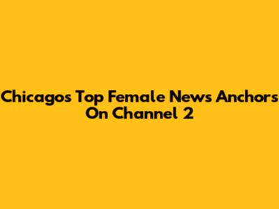 Chicago's Top Female News Anchors On Channel 2