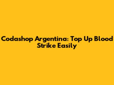 Codashop Argentina: Top Up Blood Strike Easily