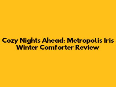 Cozy Nights Ahead: Metropolis Iris Winter Comforter Review