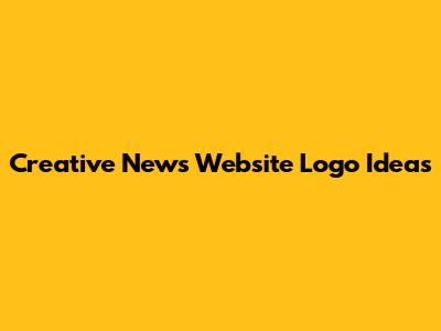 Creative News Website Logo Ideas