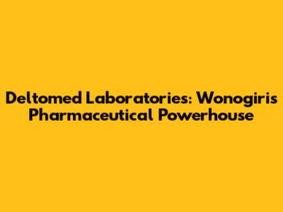 Deltomed Laboratories: Wonogiri's Pharmaceutical Powerhouse