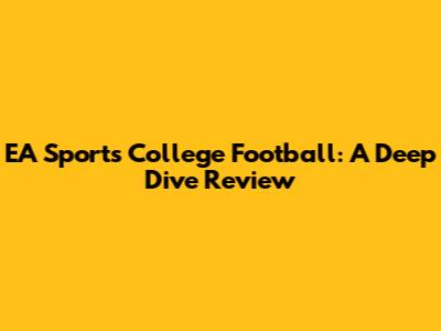 EA Sports College Football: A Deep Dive Review