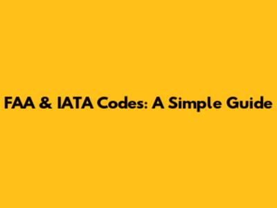 FAA & IATA Codes: A Simple Guide