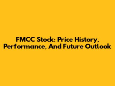 FMCC Stock: Price History, Performance, And Future Outlook