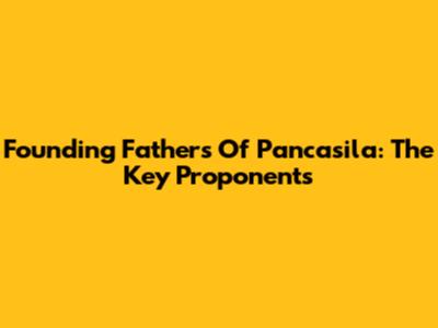 Founding Fathers Of Pancasila: The Key Proponents