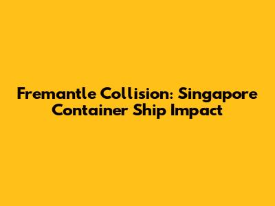 Fremantle Collision: Singapore Container Ship Impact