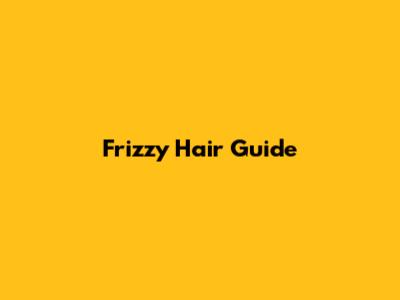 Frizzy Hair Guide