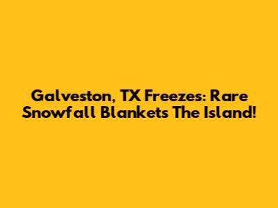 Galveston, TX Freezes: Rare Snowfall Blankets The Island!