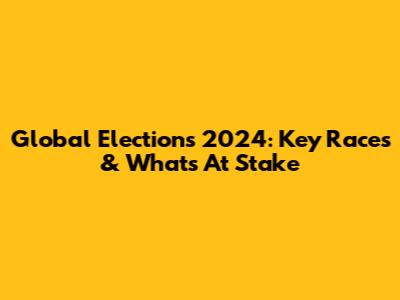 Global Elections 2024: Key Races & What's At Stake