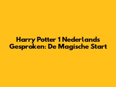 Harry Potter 1 Nederlands Gesproken: De Magische Start