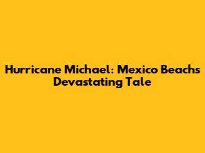 Hurricane Michael: Mexico Beach's Devastating Tale