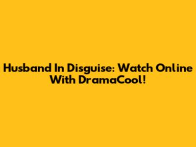 Husband In Disguise: Watch Online With DramaCool!