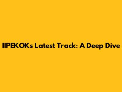 IIPEKOK's Latest Track: A Deep Dive