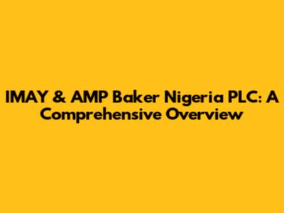IMAY & AMP Baker Nigeria PLC: A Comprehensive Overview