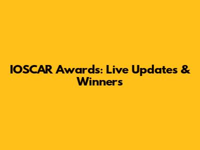 IOSCAR Awards: Live Updates & Winners