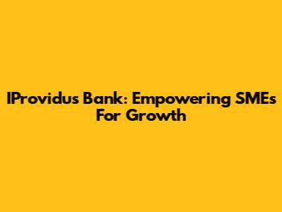 IProvidus Bank: Empowering SMEs For Growth