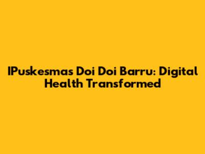 IPuskesmas Doi Doi Barru: Digital Health Transformed