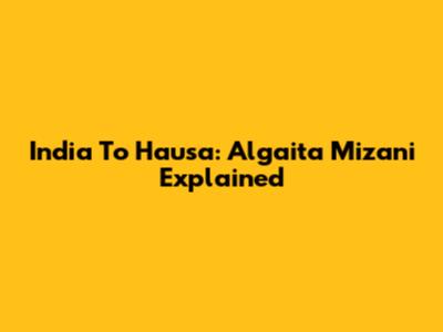 India To Hausa: Algaita Mizani Explained