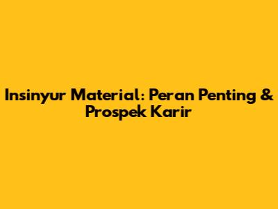 Insinyur Material: Peran Penting & Prospek Karir