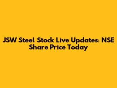 JSW Steel Stock Live Updates: NSE Share Price Today