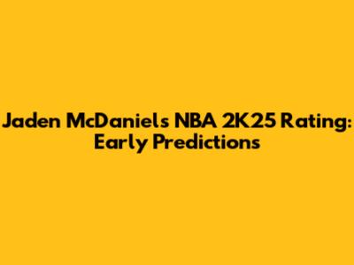 Jaden McDaniels NBA 2K25 Rating: Early Predictions
