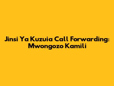 Jinsi Ya Kuzuia Call Forwarding: Mwongozo Kamili