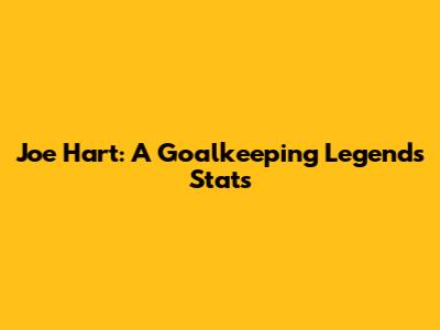 Joe Hart: A Goalkeeping Legend's Stats
