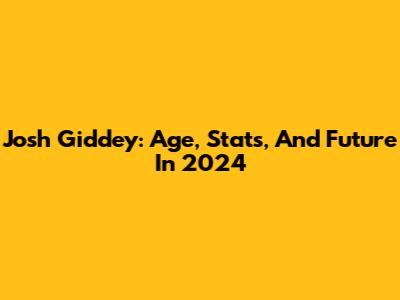 Josh Giddey: Age, Stats, And Future In 2024