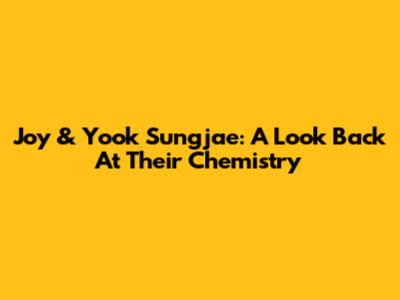 Joy & Yook Sungjae: A Look Back At Their Chemistry