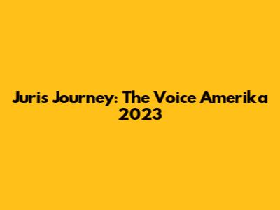 Juri's Journey: The Voice Amerika 2023