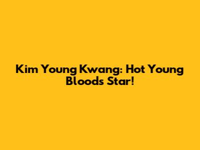 Kim Young Kwang: Hot Young Bloods Star!