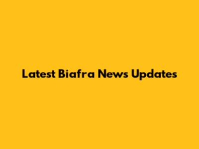 Latest Biafra News Updates