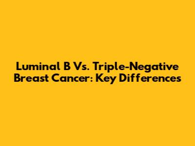 Luminal B Vs. Triple-Negative Breast Cancer: Key Differences