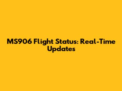 MS906 Flight Status: Real-Time Updates