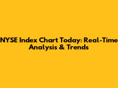 NYSE Index Chart Today: Real-Time Analysis & Trends